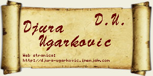 Đura Ugarković vizit kartica